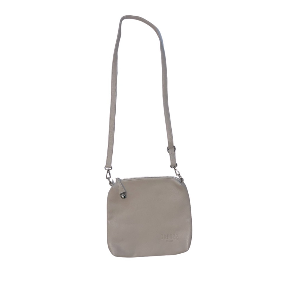 Benoss Milán Crossbody Bag Grey Vegan Leather Anti Theft Zipper